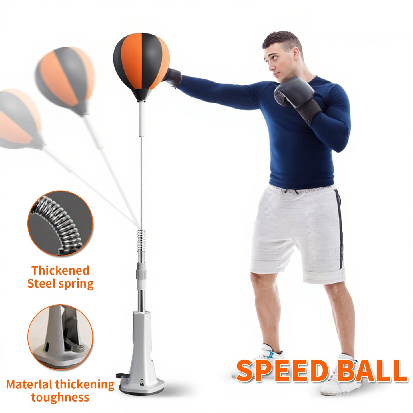 Boxing Reaction Ball with Stand Height Adjustment & Pump