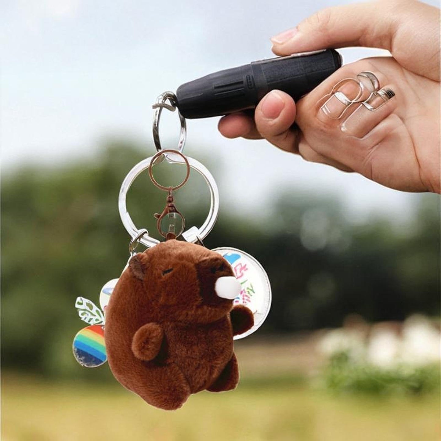 PupTales™  Capybara Plush Keychain Toy