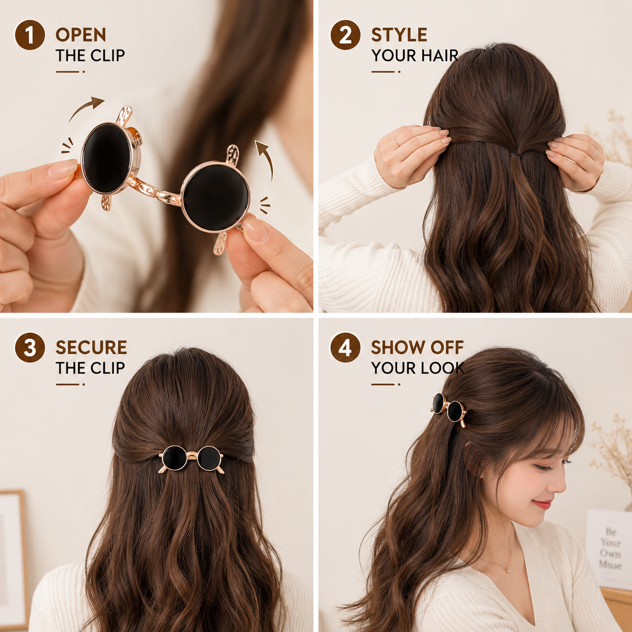 Metal Hair Sunglasses Clips