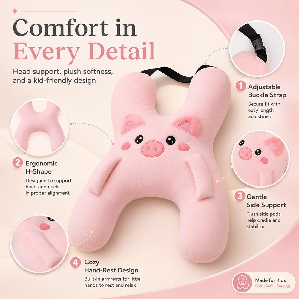 Car Head & Neck Pillow For Children