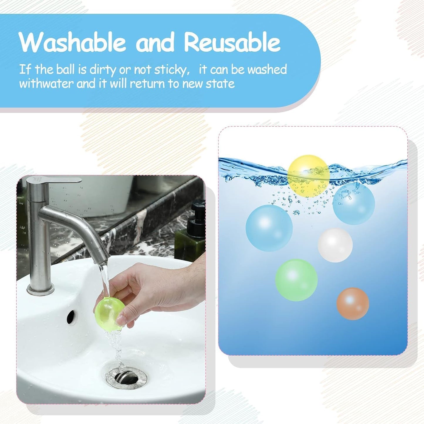 Reusable Glow Sticky 4 Balls