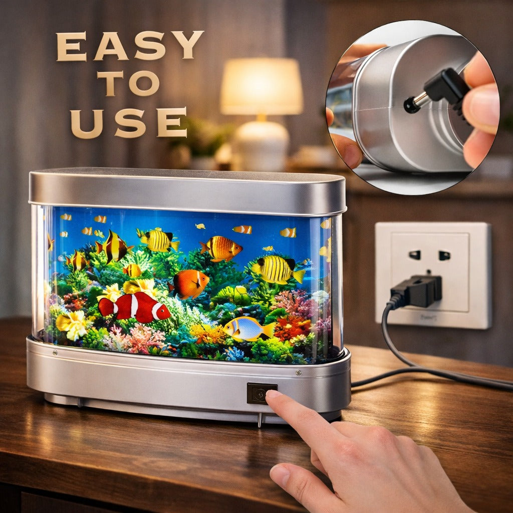 LED Moving Fish Aquarium Lamp