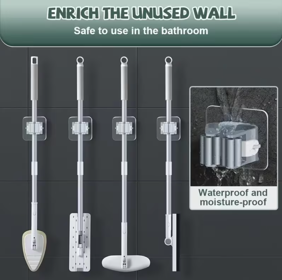 Wall Mounted Mop Organizer