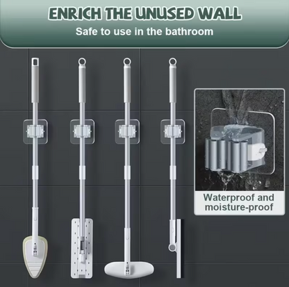 Wall Mounted Mop Organizer