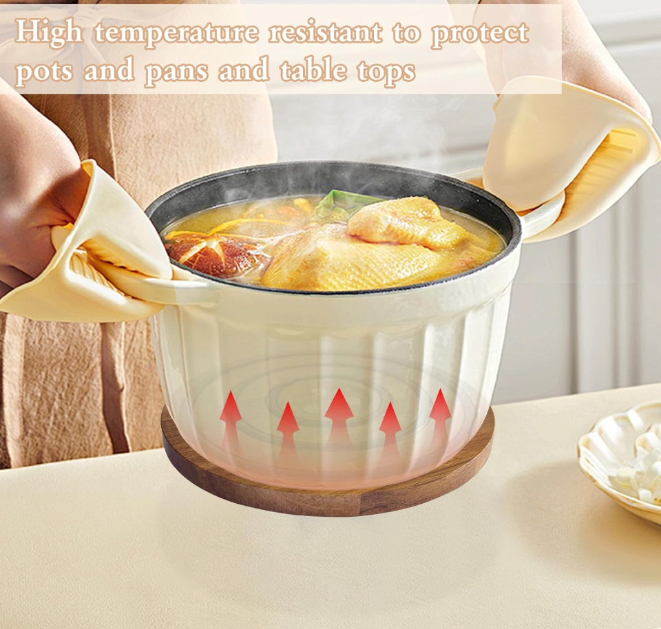 Magnetic Wooden Trivet for Hot Dishes