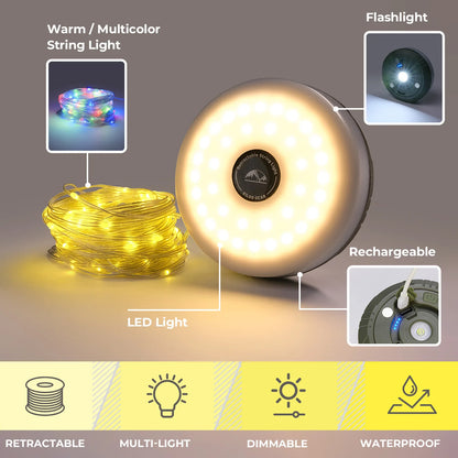 4 in 1 Camping and String Light