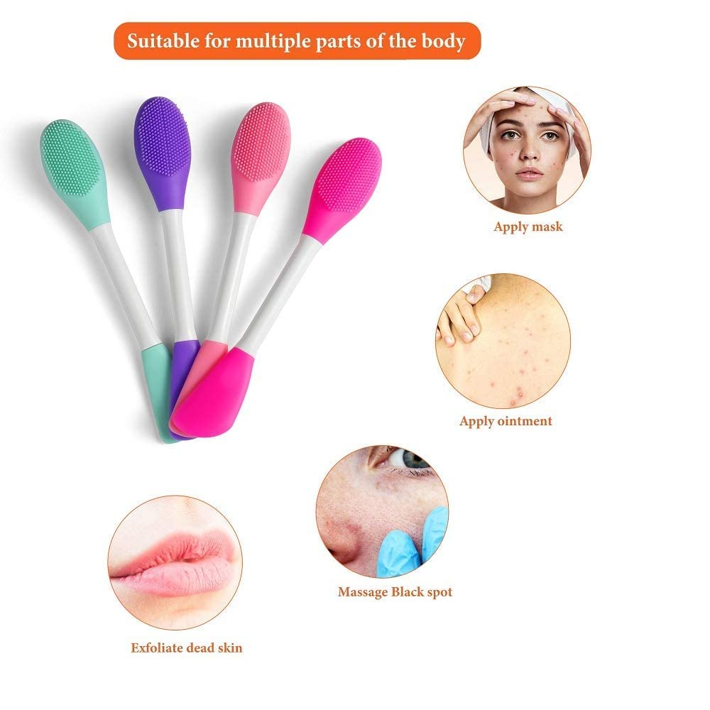 Double Head Silicone Face Mask Brush Applicator (Pack Of 3)