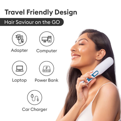 LED Therapy Head Massager Hair Brush