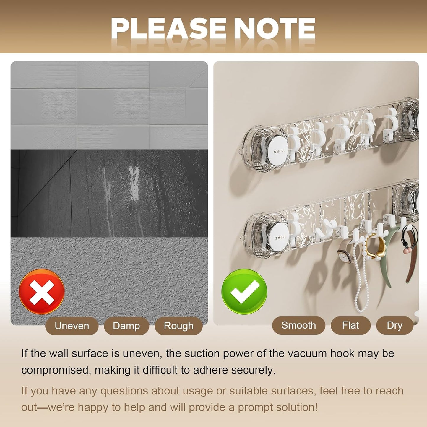 Wall-Mounted Rotating Suction Hooks