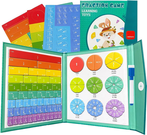 Magnetic Book Fraction Puzzle For Children