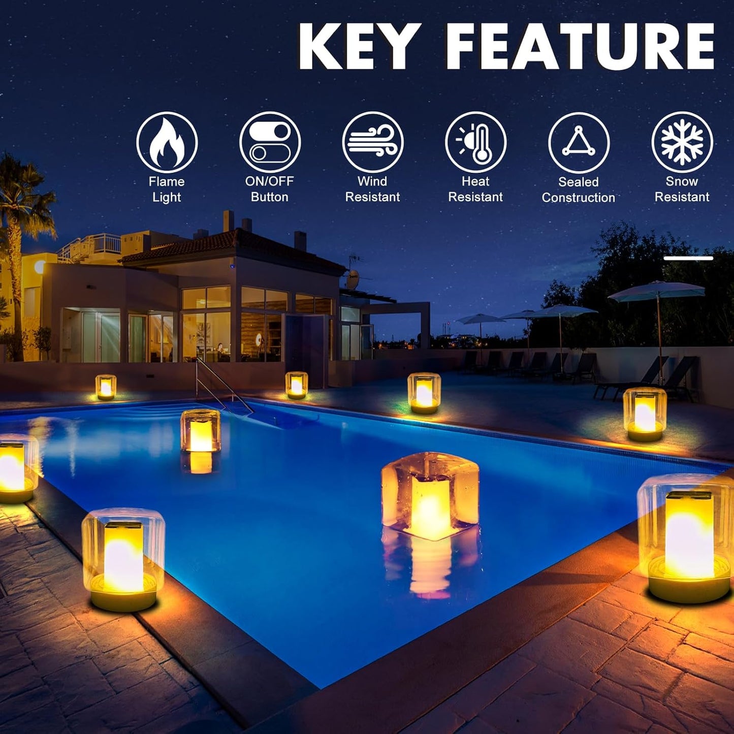 Solar Floating Pool Light