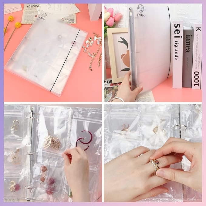 Transparent Jewelry Storage Book- 120 slots