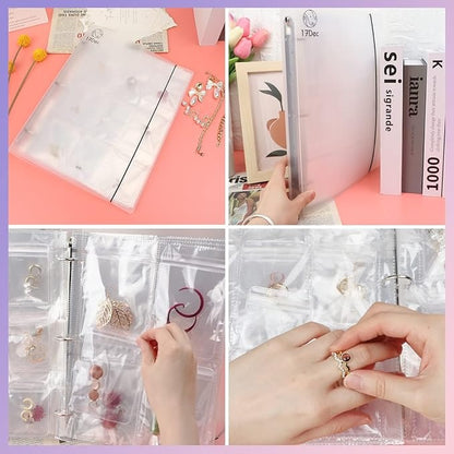Transparent Jewelry Storage Book- 120 slots
