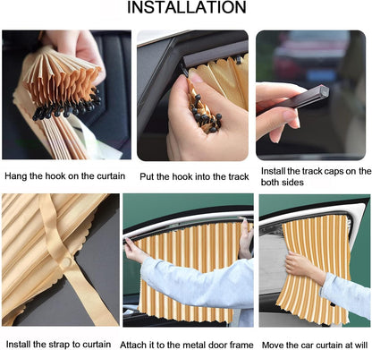 Magnetic Car Sun Shade Curtain (Set of 4)