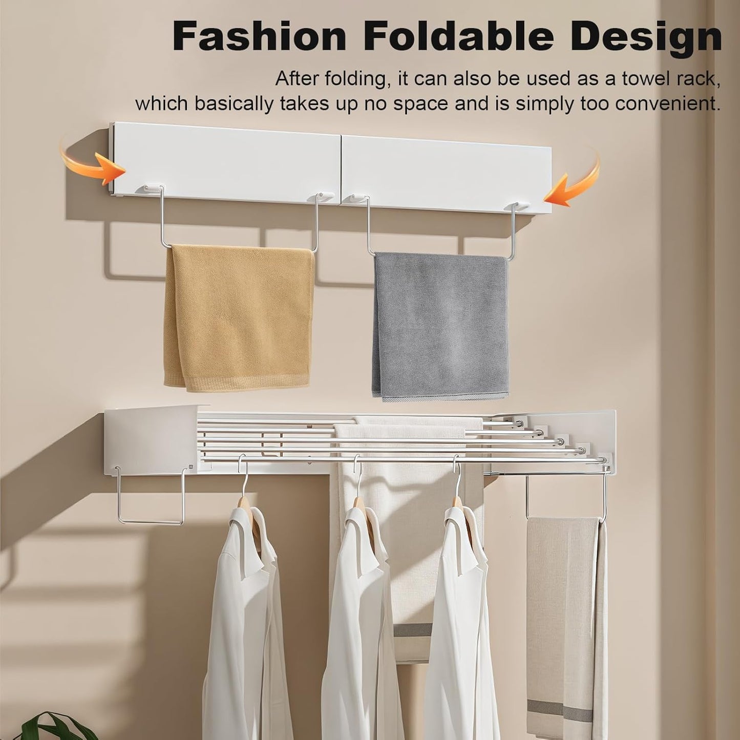 Wall Mounted Laundry Clothes Drying Rack