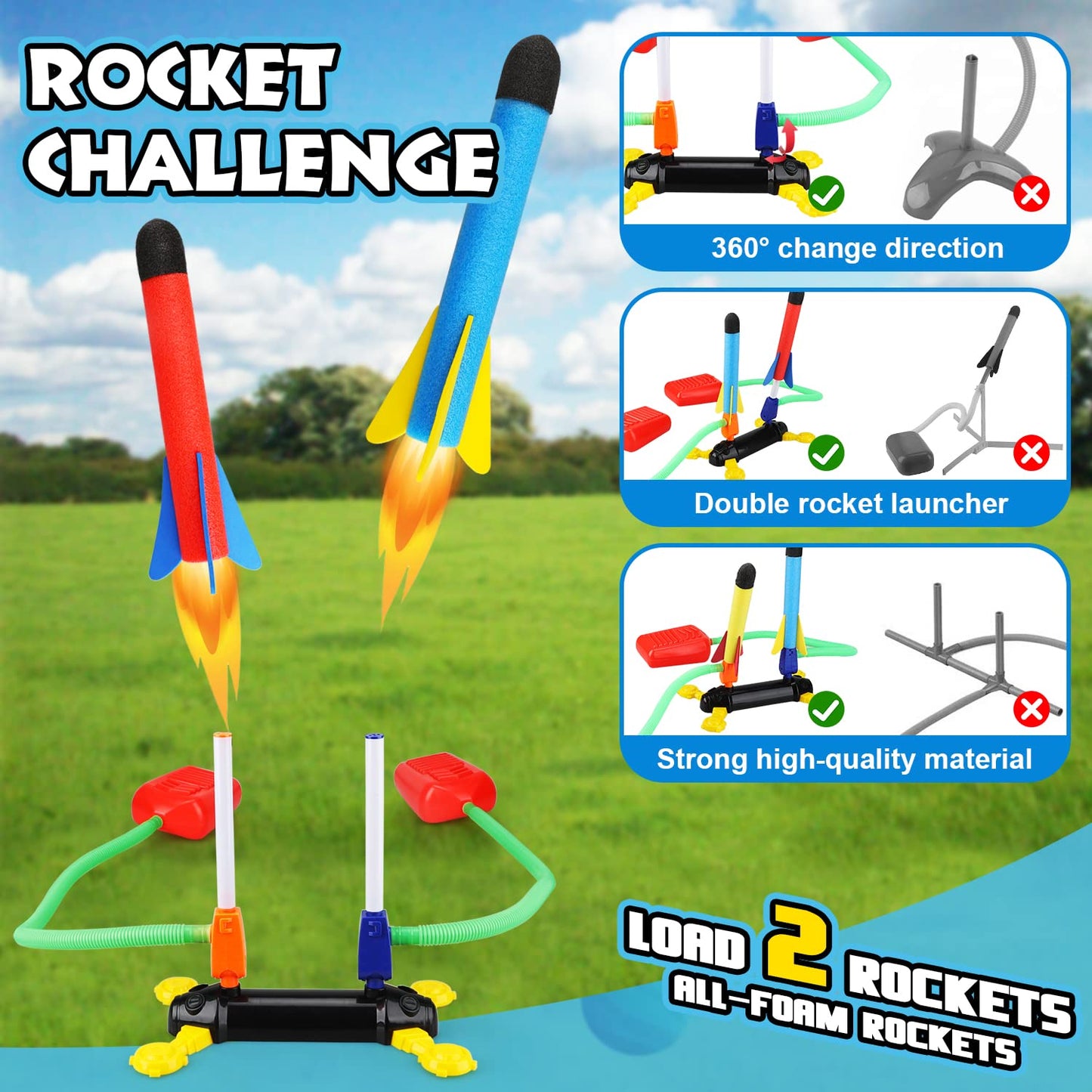 DIY Rocket Launcher Toy (6 Rockets)