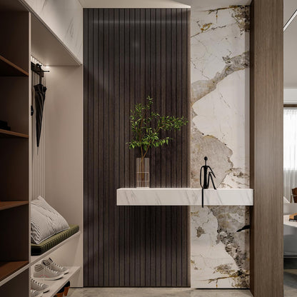 Peel & Stick 3D Wood Acoustic Wall Panel