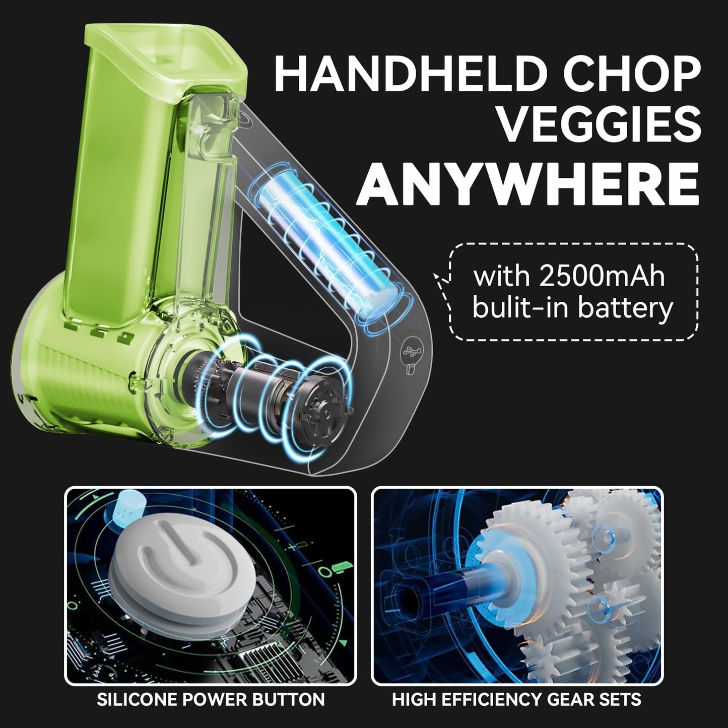 4-IN-1 Handheld Wireless Automatic Vegetable Cutter