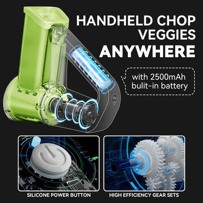 4-IN-1 Handheld Wireless Automatic Vegetable Cutter