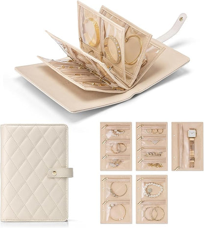 Luxury Leather Portable Jewellery Storage Book