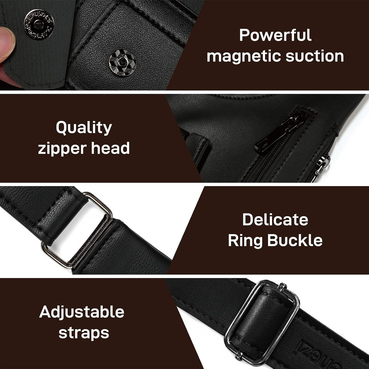 Multifunctional Underarm Satchel Zipper Bag