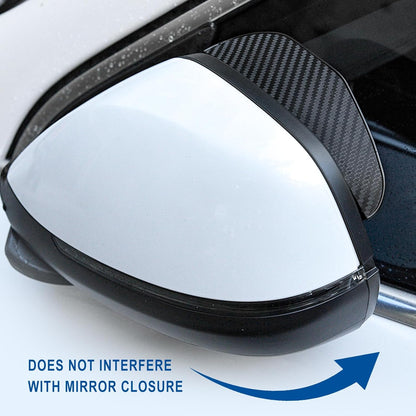 Carbon Fiber Side Mirror Rain Visor Guard