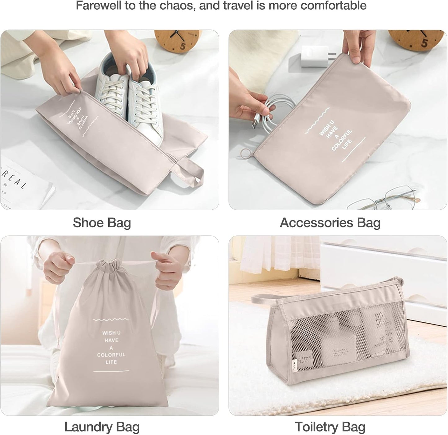 8 Pcs Travel Organizer Set
