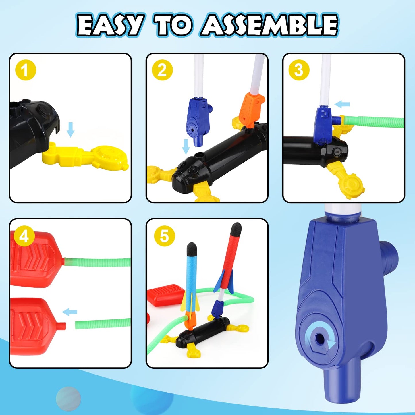 DIY Rocket Launcher Toy (6 Rockets)