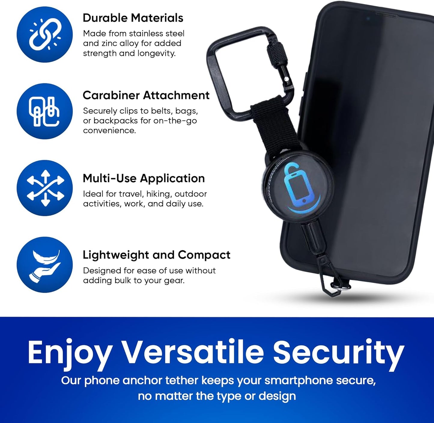 Retractable Anti-Theft Phone Holder