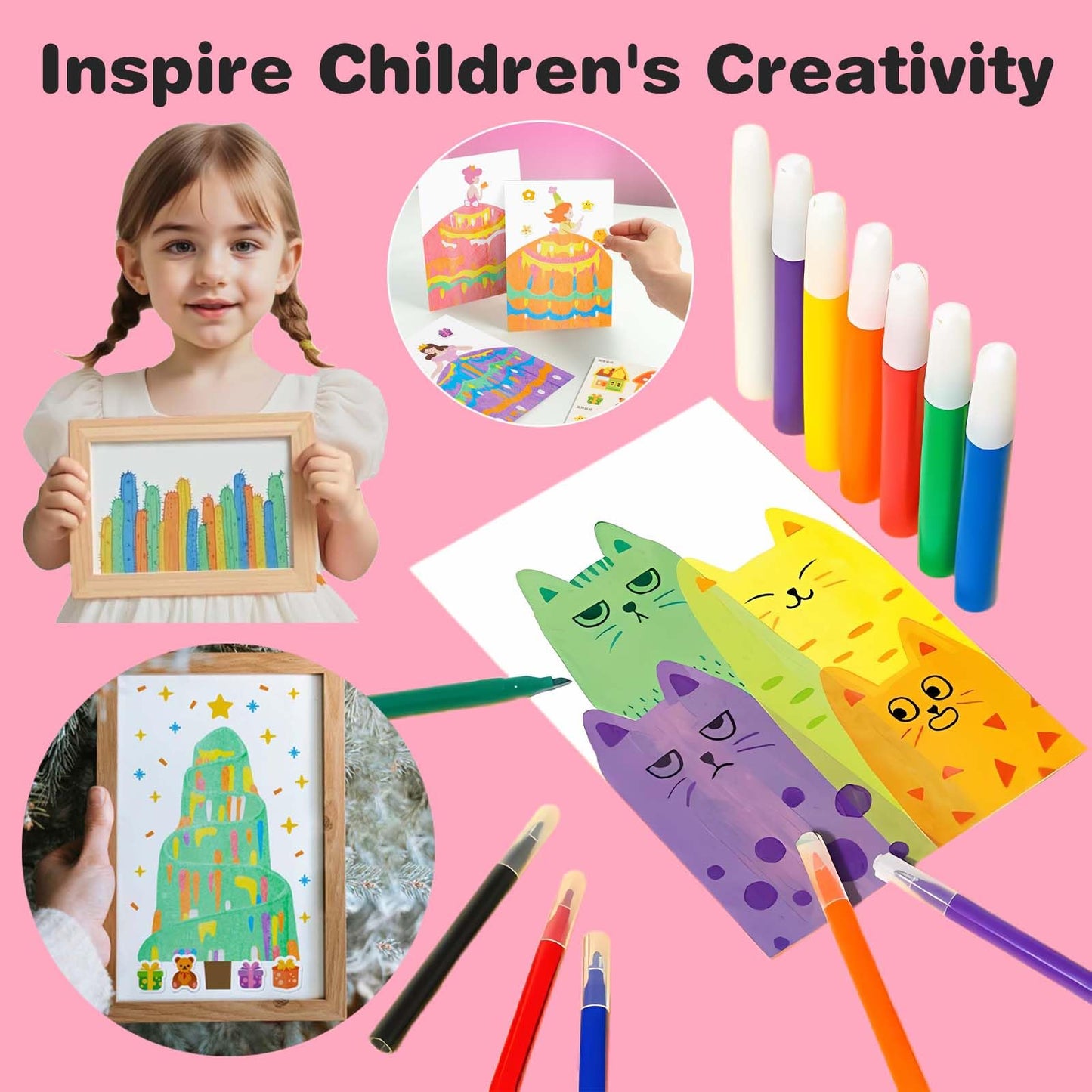 Magic Rainbow Scratch Art & Dot Painting For Kids