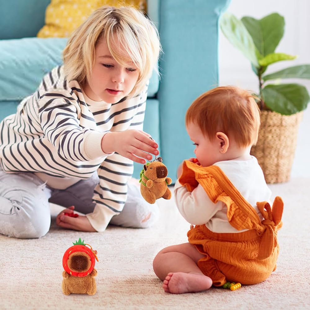 PupTales™  Capybara Plush Keychain Toy