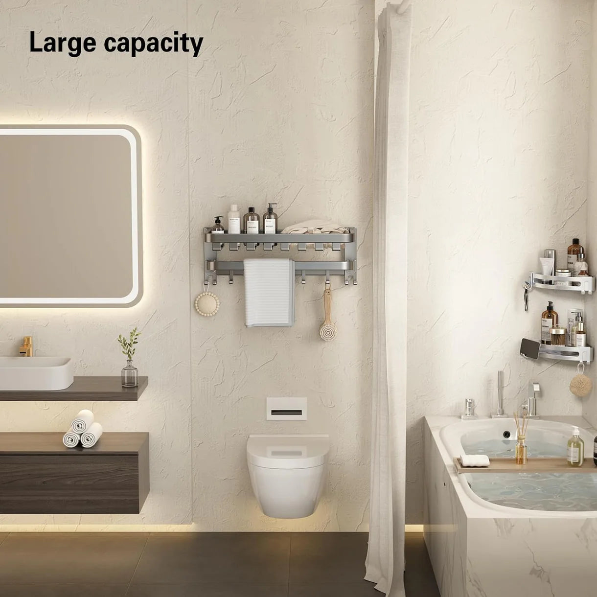 Wall Mounted Foldable Towel Rack