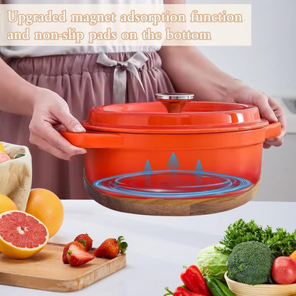 Magnetic Wooden Trivet for Hot Dishes
