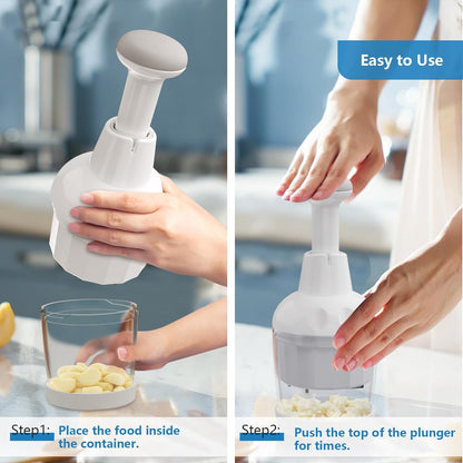 Vegetable Hand Press Chopper With Free Container