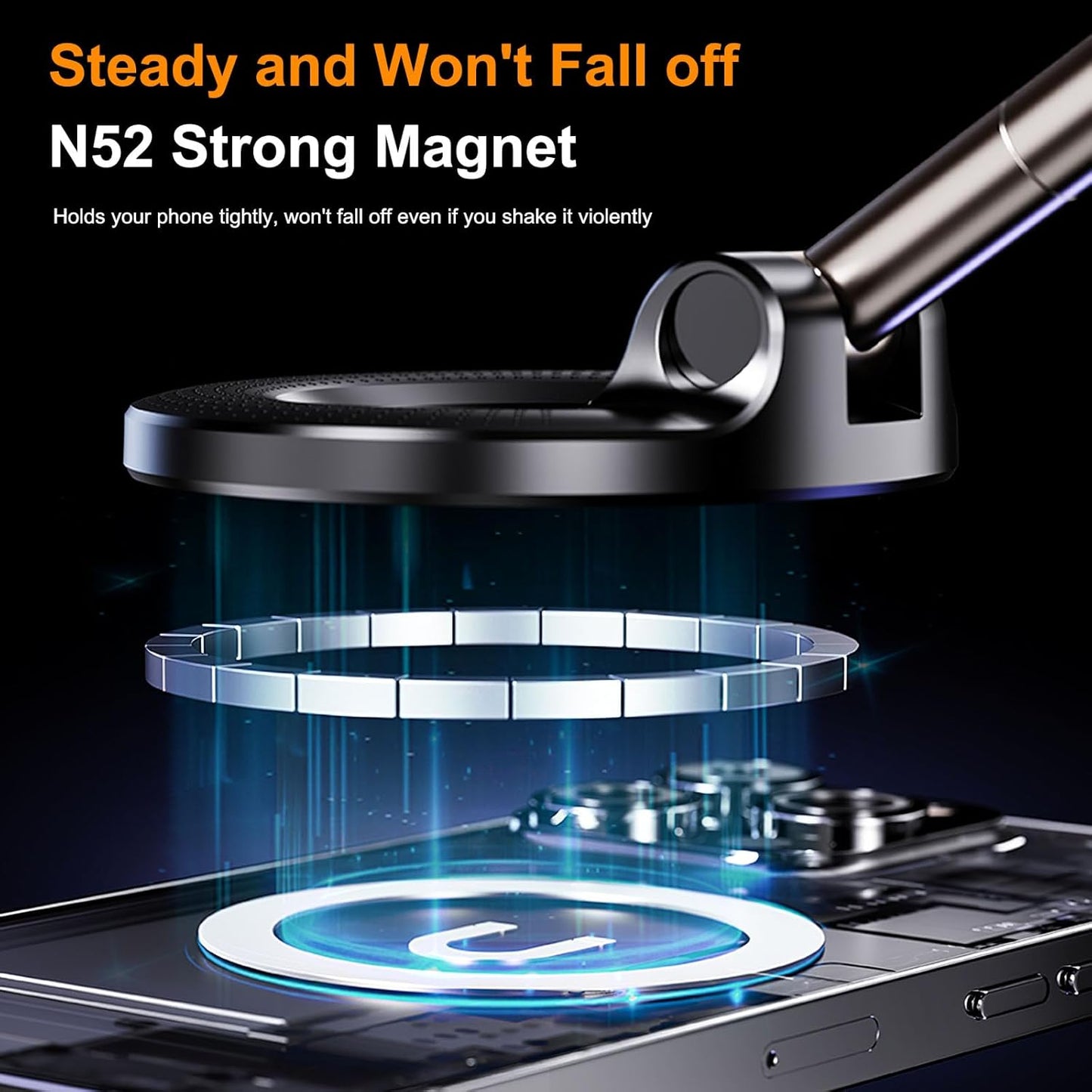 Foldable Magnetic Car Dashboard Phone Holder
