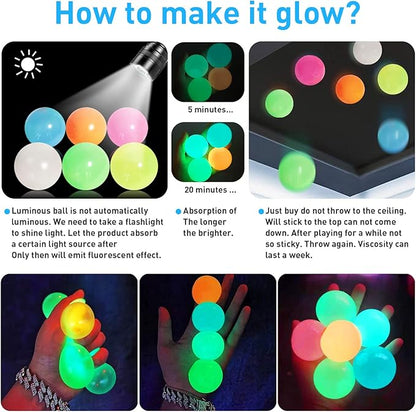Reusable Glow Sticky 4 Balls