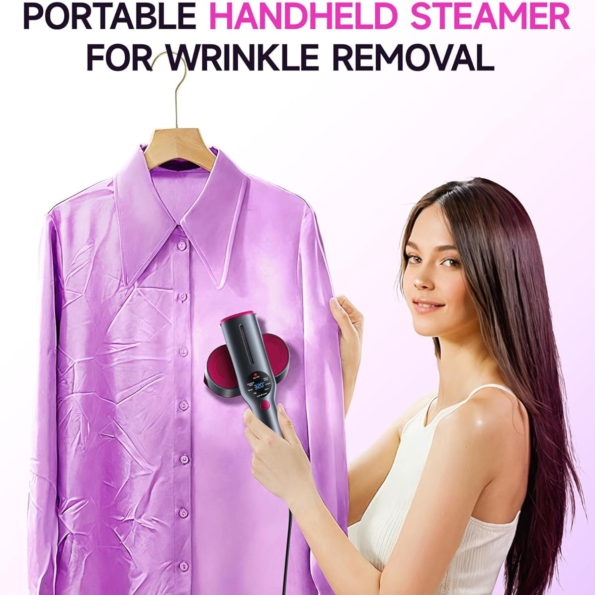 2-in-1 Steamer & Iron for Clothes (Rotatable Head)