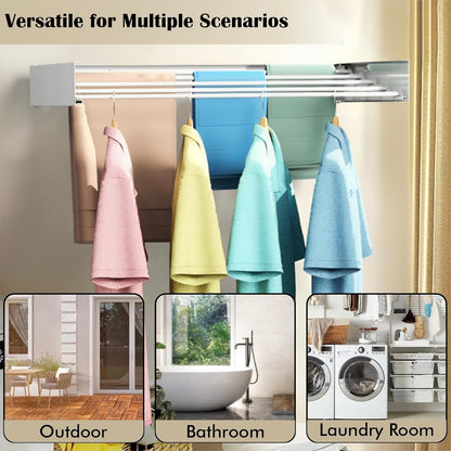 Wall Mounted Laundry Clothes Drying Rack