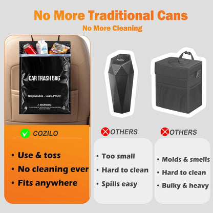 Car Backseat Heavy Disposable Trash Bags(50pcs)