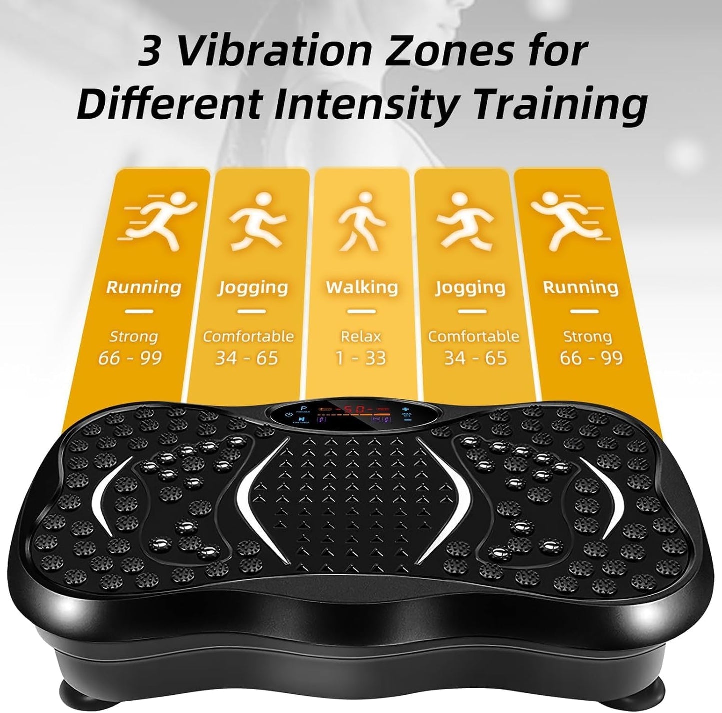 Lymphatic Vibrating Platform With Stretch Bands