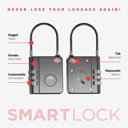 TSA Lock for Anti-lost Luggage Backpack With iOS Location Tracker