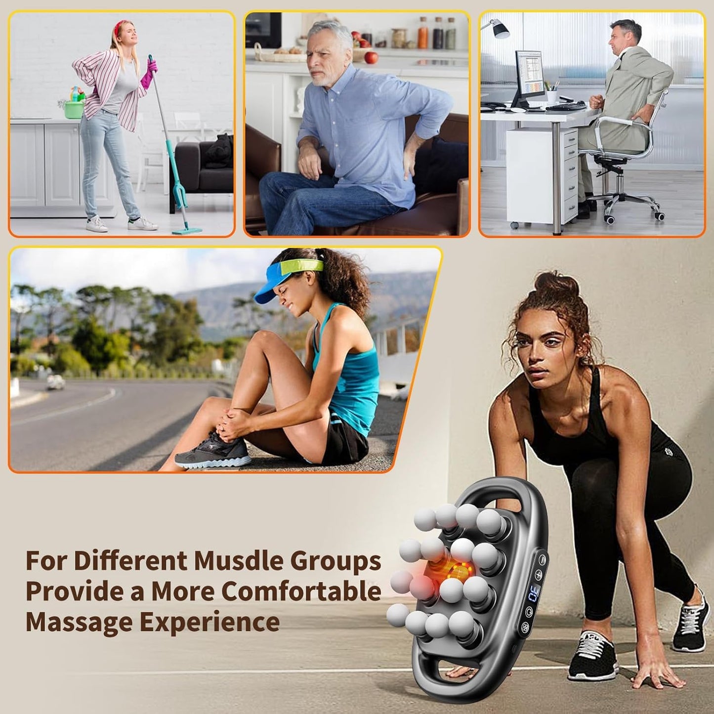 16 Head - Deep Tissue Body Muscle Massager