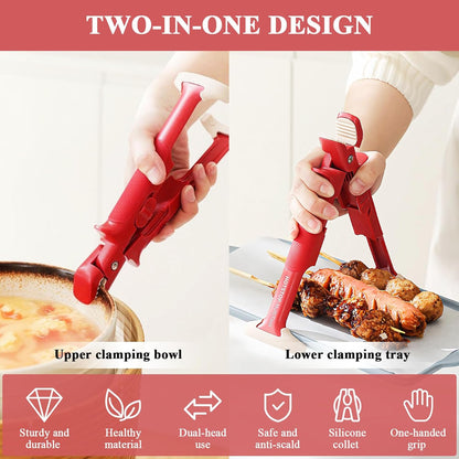 2-In-1 Anti-Scalding Bowl & Plate Clip Holder
