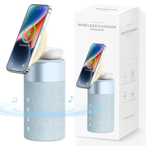 4-in-1 Bluetooth Speaker & Wireless Charger With Night Light