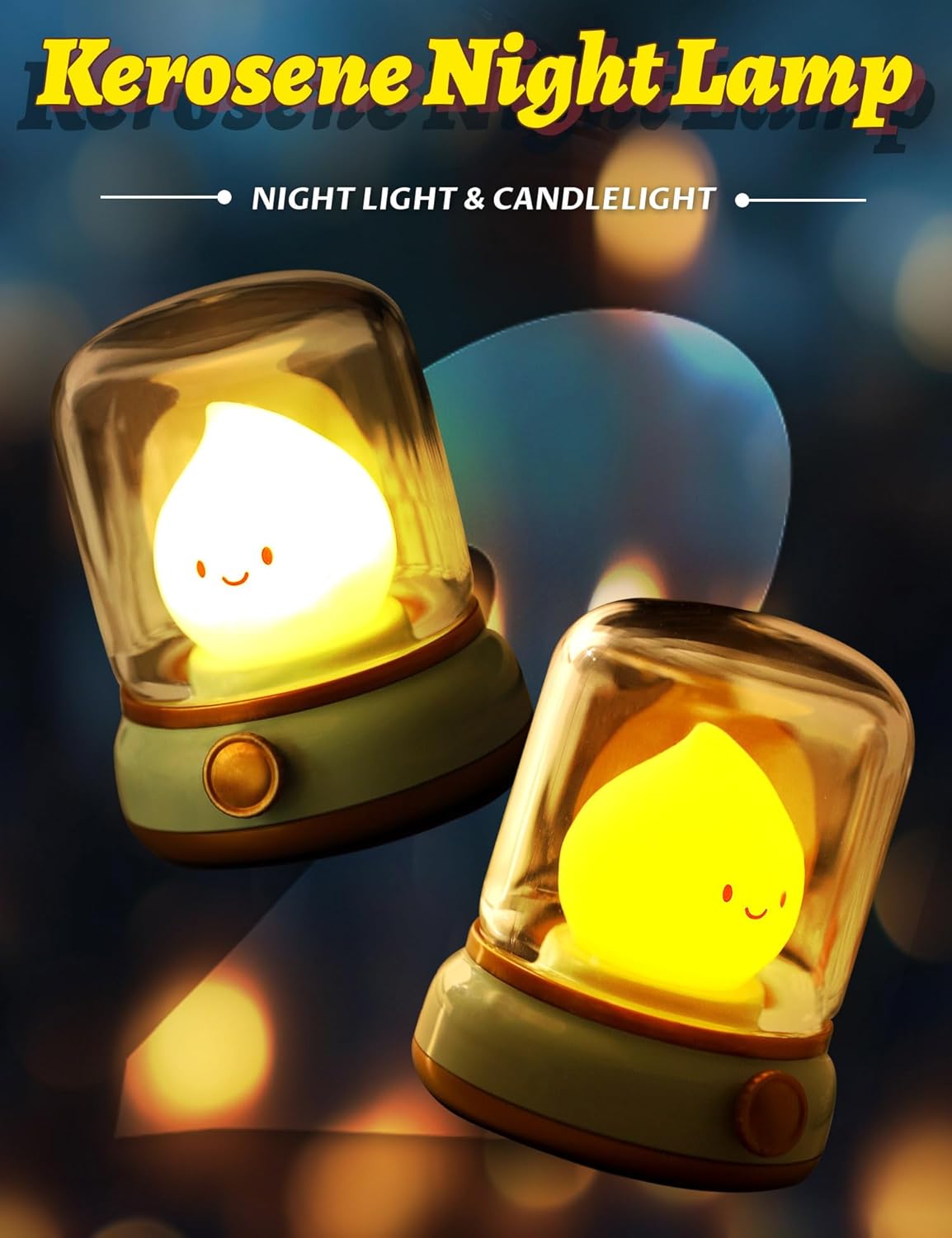 Cute Kerosene LED Night Lamp