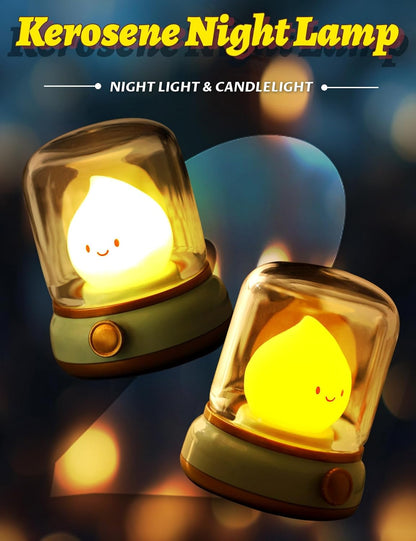 Cute Kerosene LED Night Lamp