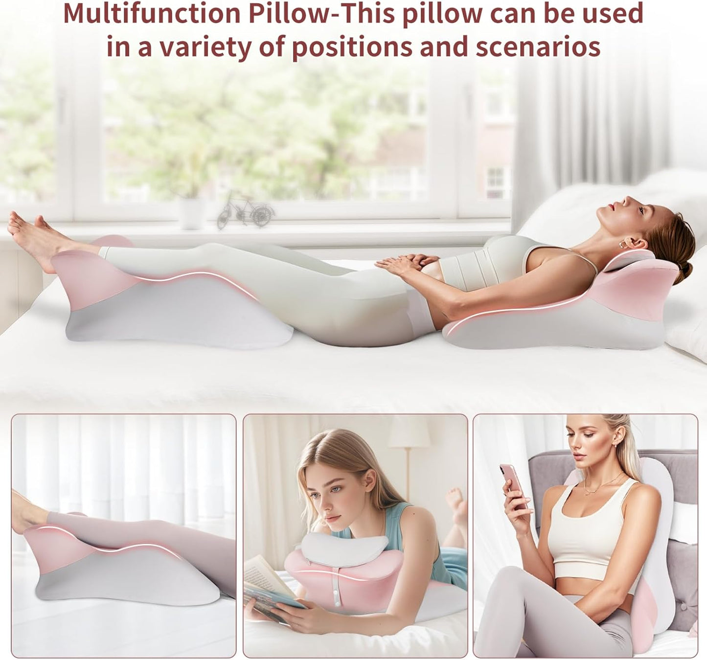 Ergonomic Memory Foam Prone Pillow for Full-Body Comfort