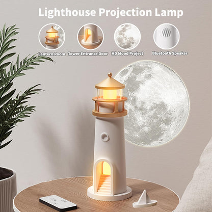 Lighthouse Projection Lamp With Bluetooth Speaker