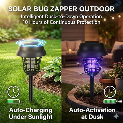Solar Bug Zapper Waterproof Mosquito Killer Light