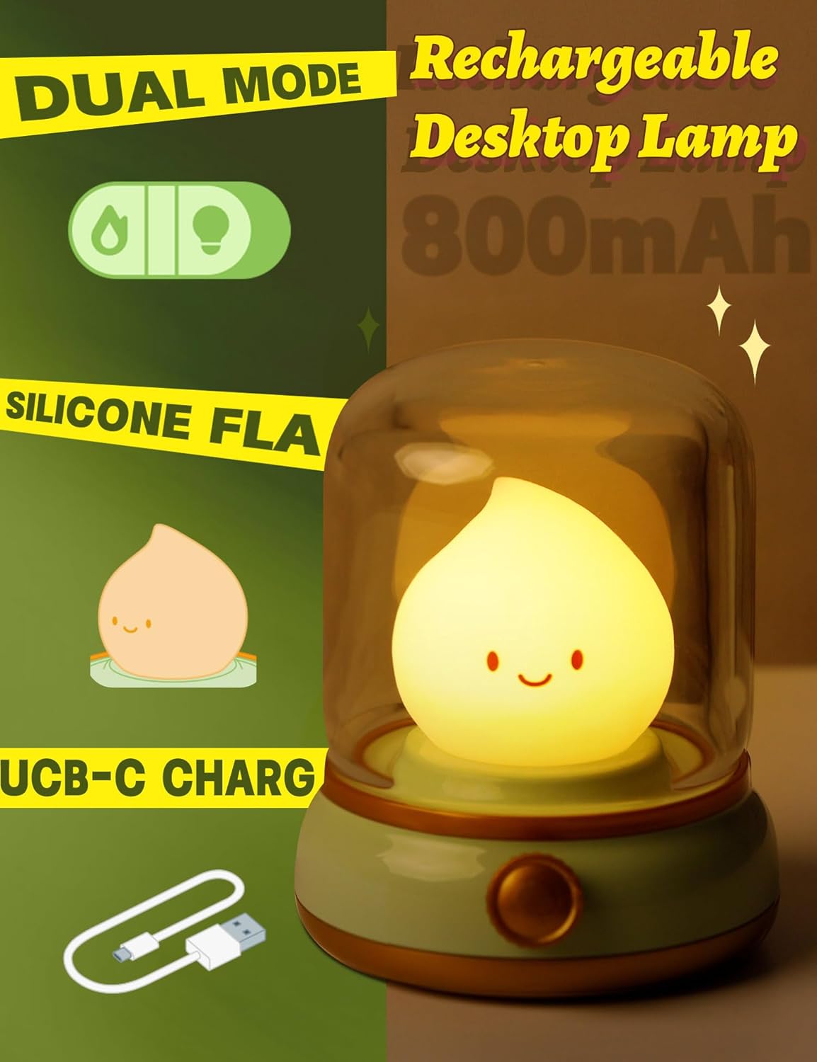 Cute Kerosene LED Night Lamp